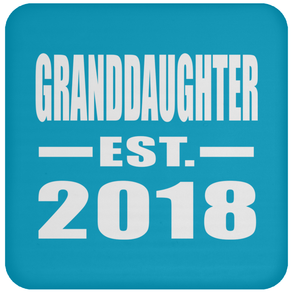 Granddaughter Established EST. 2018 - Drink Coaster