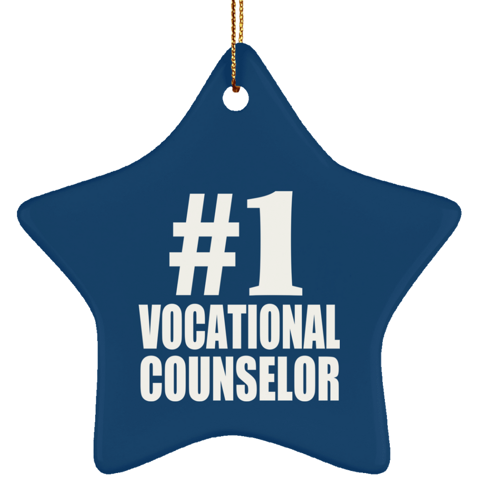 Number One #1 Vocational Counselor - Star Ornament