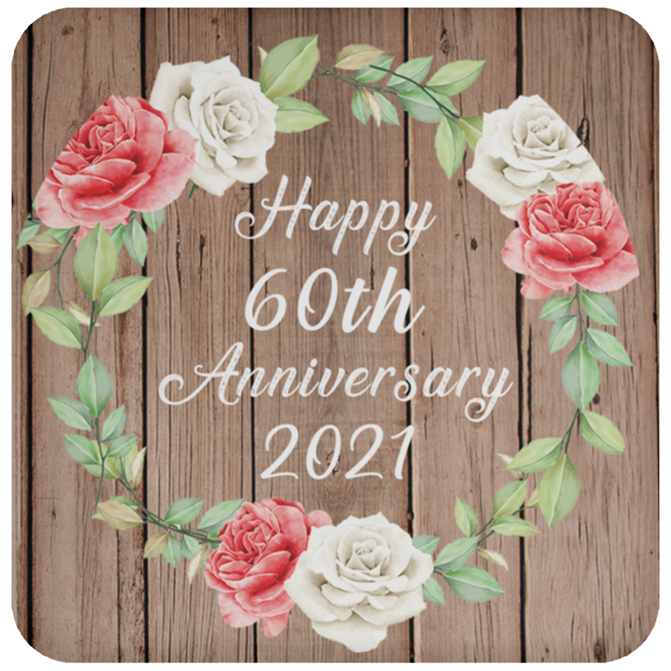 Happy 60th Anniversary 2021 - Drink Coaster B