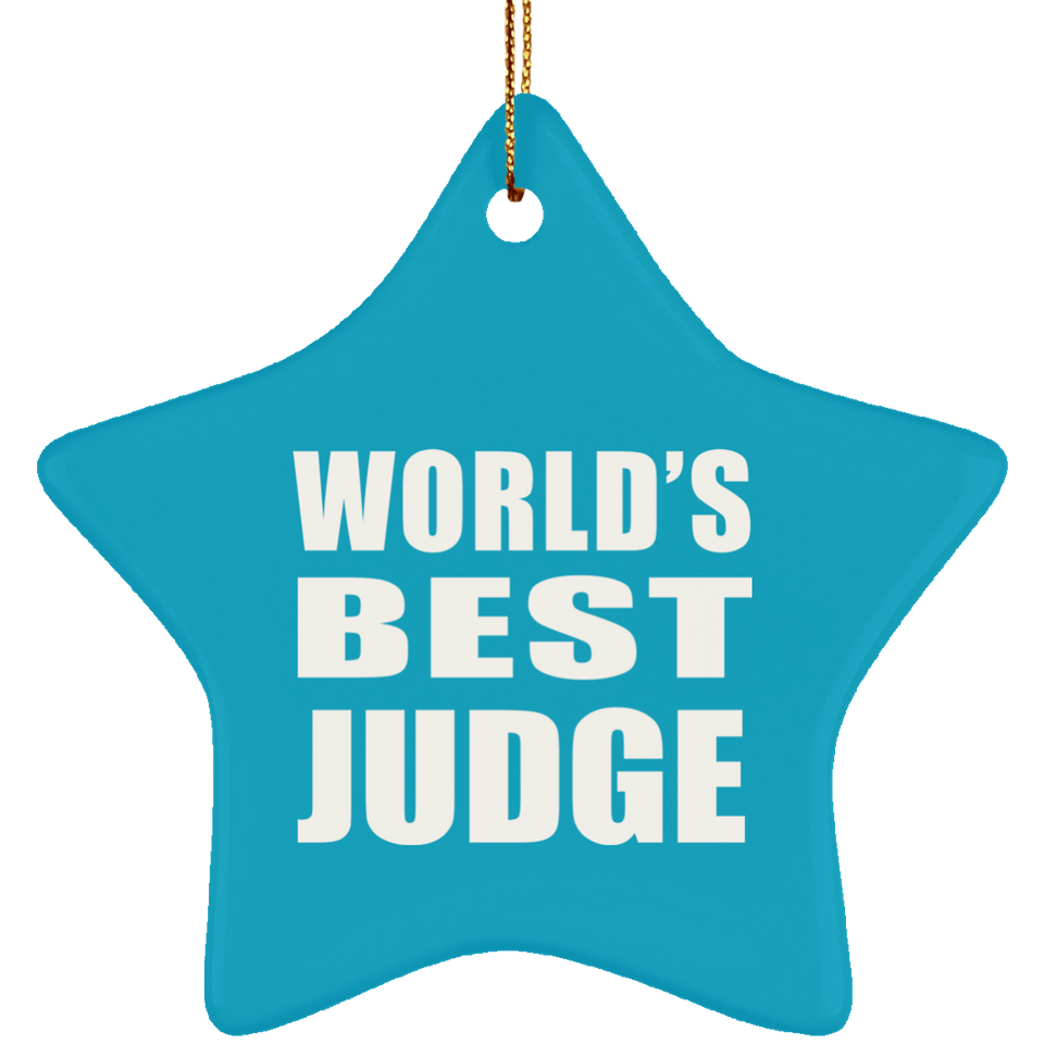 World's Best Judge - Star Ornament