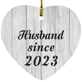 Husband Since 2023 - Heart Ornament F