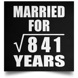 29th Anniversary Married For Square Root of 841 Years - Poster Square