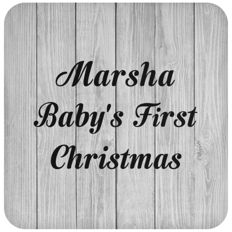 Marsha Baby's First Christmas - Drink Coaster F