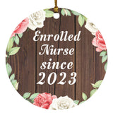 Enrolled Nurse Since 2023 - Circle Ornament A