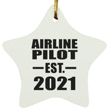 Airline Pilot Established EST. 2021 - Star Ornament
