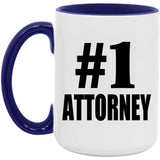 Number One #1 Attorney - 15oz Accent Mug Purple