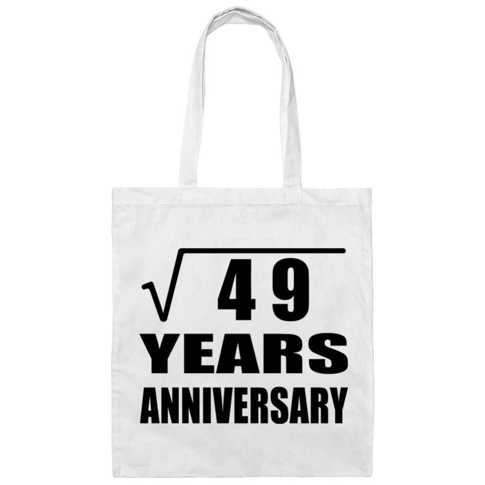 7th Anniversary Square Root of 49 Years Anniversary - Tote Bag White