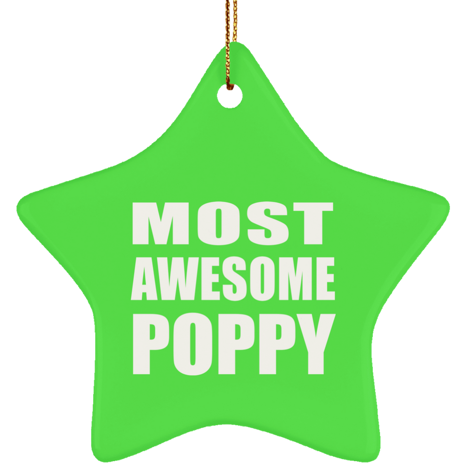 Most Awesome Poppy - Star Ornament