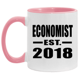 Economist Established EST. 2018 - 11oz Accent Mug Pink
