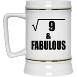 3rd Birthday Square Root of 9 & Fabulous - Beer Stein