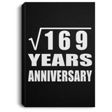 13th Anniversary Square Root of 169 Years Anniversary - Canvas Portrait
