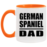 German Spaniel Dad - 11oz Accent Mug Orange