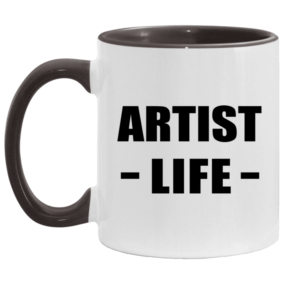 Artist Life - 11oz Accent Mug Black