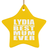 Lydia Best Mum Ever - Star Ornament