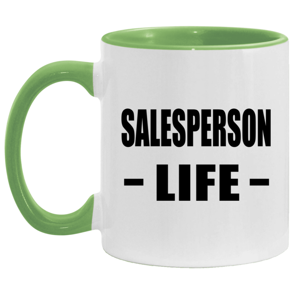 Salesperson Life - 11oz Accent Mug Green