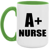 A+ Nurse - 15oz Accent Mug Green