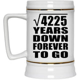 65th Anniversary Square Root of 4225 Years Down Forever To Go - Beer Stein