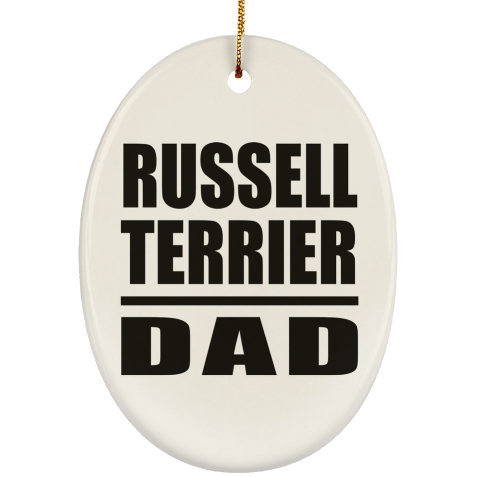 Russell Terrier Dad - Oval Ornament