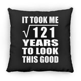 11th Birthday Took Square Root of 121 Years To Look Good - Throw Pillow Black