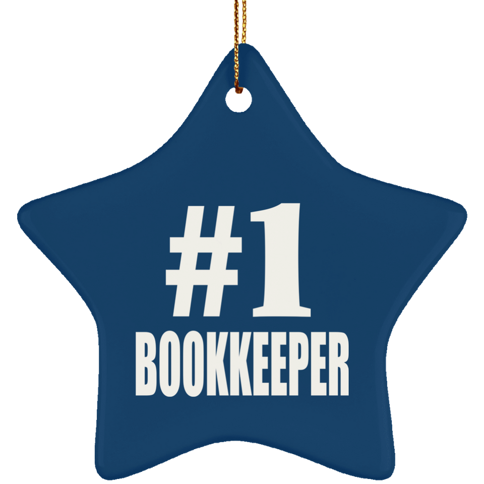 Number One #1 Bookkeeper - Star Ornament