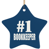 Number One #1 Bookkeeper - Star Ornament