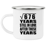 26th Anniversary Square Root of 676 Years Still In Love - 12oz Camping Mug
