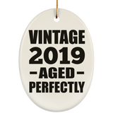 5th Birthday Vintage 2019 Aged Perfectly - Oval Ornament