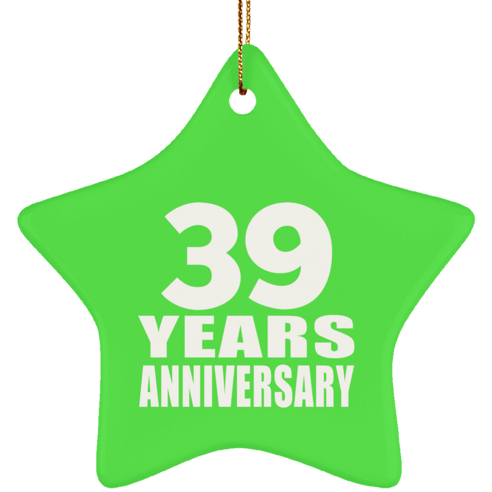 39th Anniversary 39 Years - Star Ornament