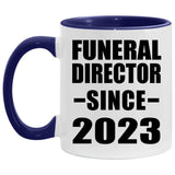 Funeral Director Since 2023 - 11oz Accent Mug Purple