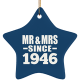 78th Anniversary Mr & Mrs Since 1946 - Star Ornament