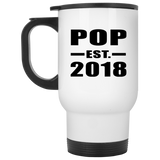 Pop Established EST. 2018 - White Travel Mug