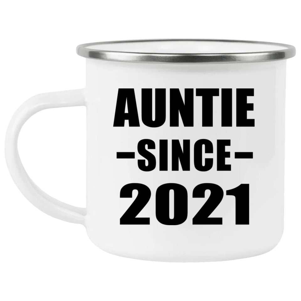 Auntie Since 2021 - 12oz Camping Mug