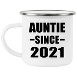 Auntie Since 2021 - 12oz Camping Mug