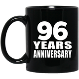96th Anniversary 96 Years - 11 Oz Coffee Mug Black