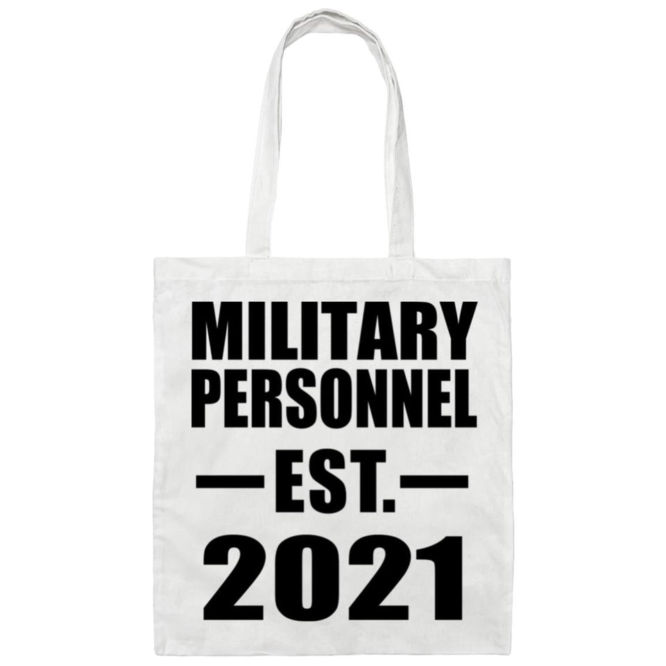 Military Personnel Established EST. 2021 - Tote Bag White
