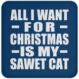 All I Want For Christmas Is My Sawet Cat - Coaster