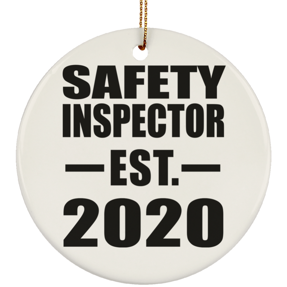 Safety Inspector Established EST. 2020 - Circle Ornament
