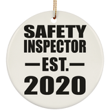 Safety Inspector Established EST. 2020 - Circle Ornament