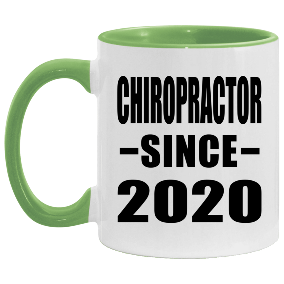 Chiropractor Since 2020 - 11oz Accent Mug Green