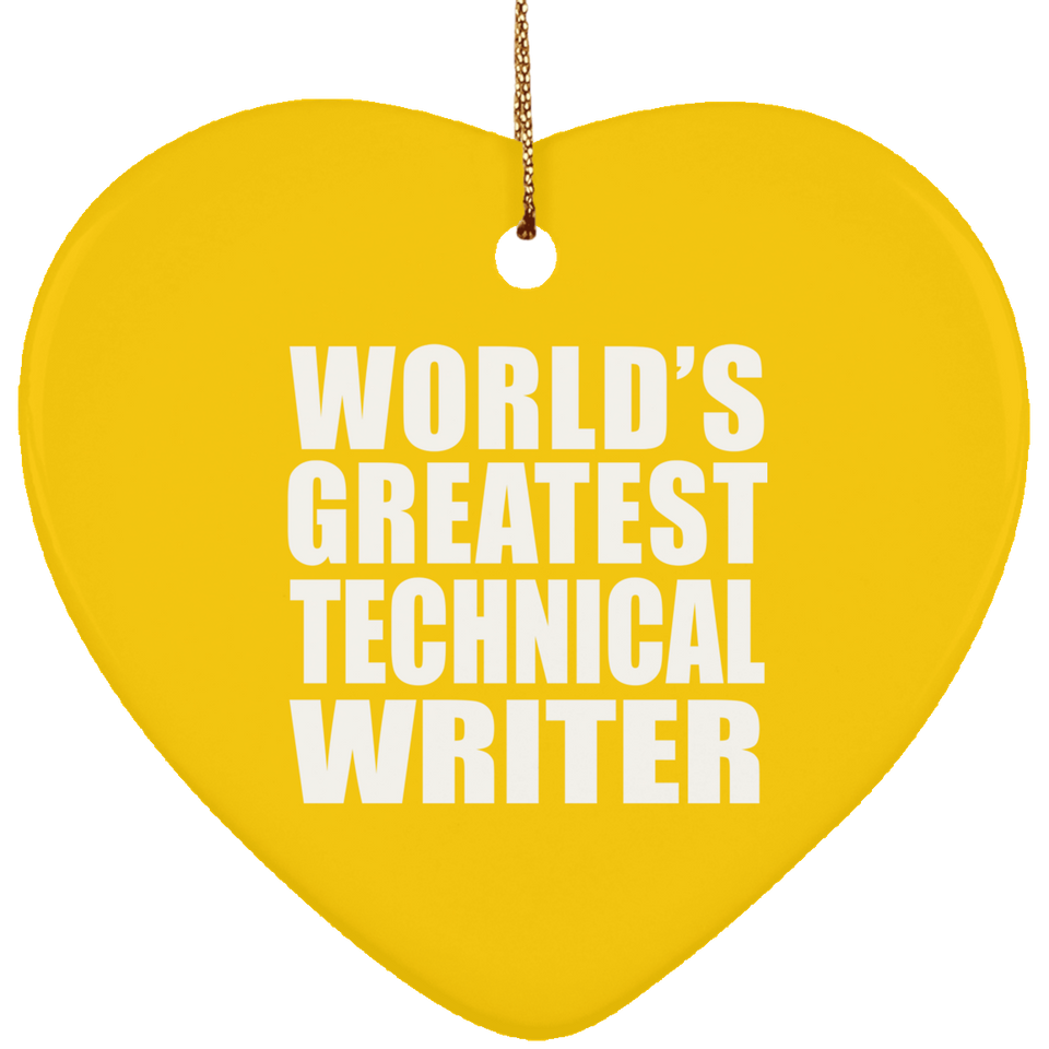 World's Greatest Technical Writer - Heart Ornament