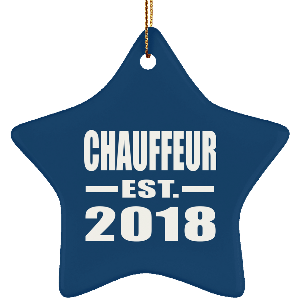 Chauffeur Established EST. 2018 - Star Ornament