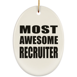 Most Awesome Recruiter - Oval Ornament