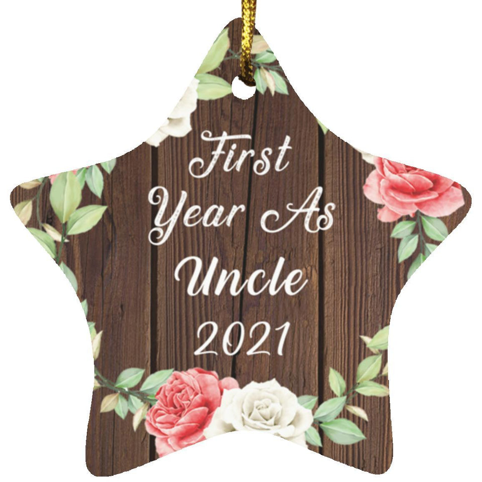First Year As Uncle 2021 - Star Ornament A