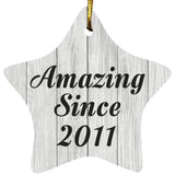 13th Birthday Amazing Since 2011 - Star Ornament F