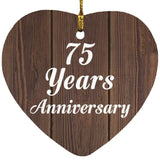 75th Anniversary 75 Years Anniversary - Heart Ornament D