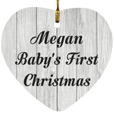 Megan Baby's First Christmas - Heart Ornament F