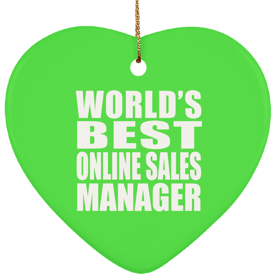 World's Best Online Sales Manager - Heart Ornament