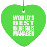 World's Best Online Sales Manager - Heart Ornament