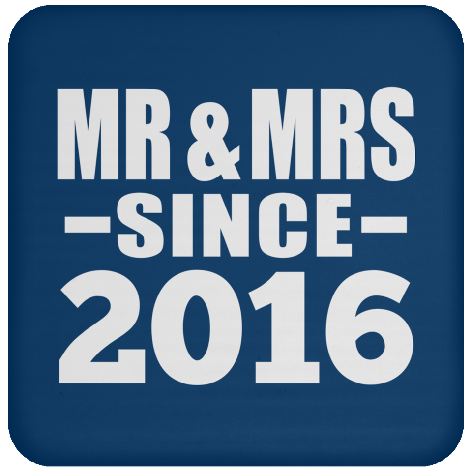 8th Anniversary Mr & Mrs Since 2016 - Drink Coaster