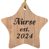 Nurse Established Est. 2024 - Star Ornament C